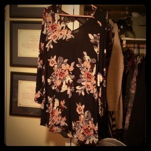 Long sleeve, light airy fabric dress.